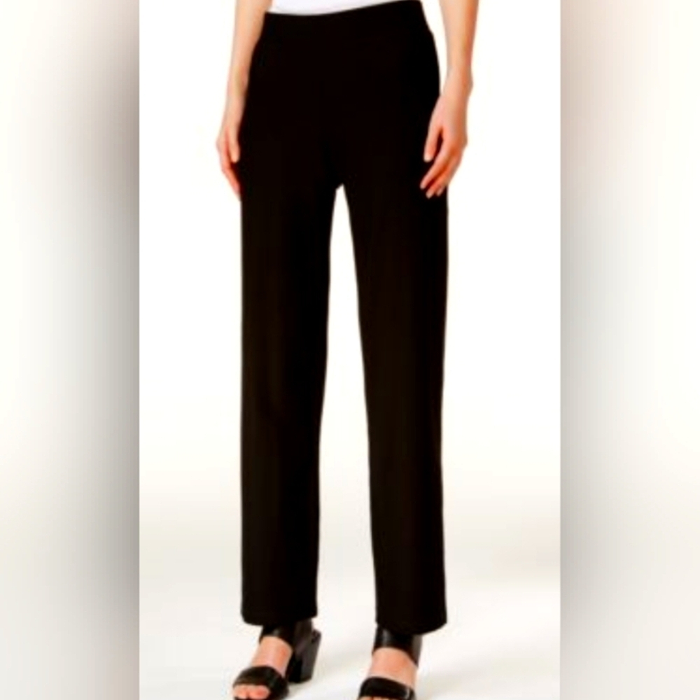 Eileen Fisher Black Straight Leg Pants